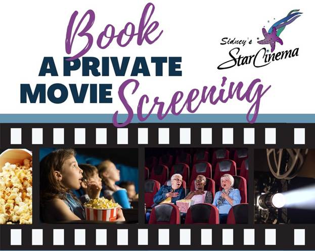 A movie screening with a movie theater

Description automatically generated with medium confidence